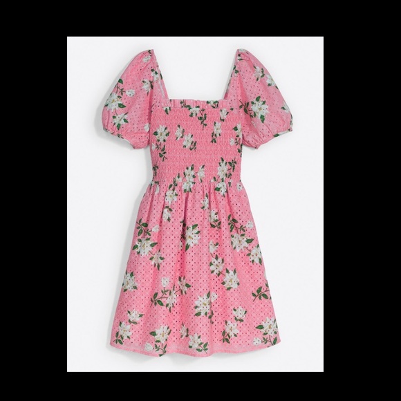 Draper James Puff Sleeve Babydoll Dress in Magnolia - Picture 5 of 7